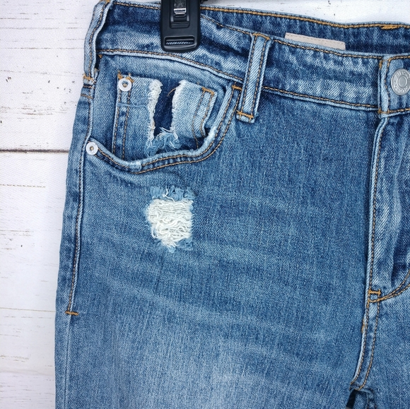 Pilcro The Heritage Boyfriend Straight Leg Denim Blue Jeans - Picture 9 of 14